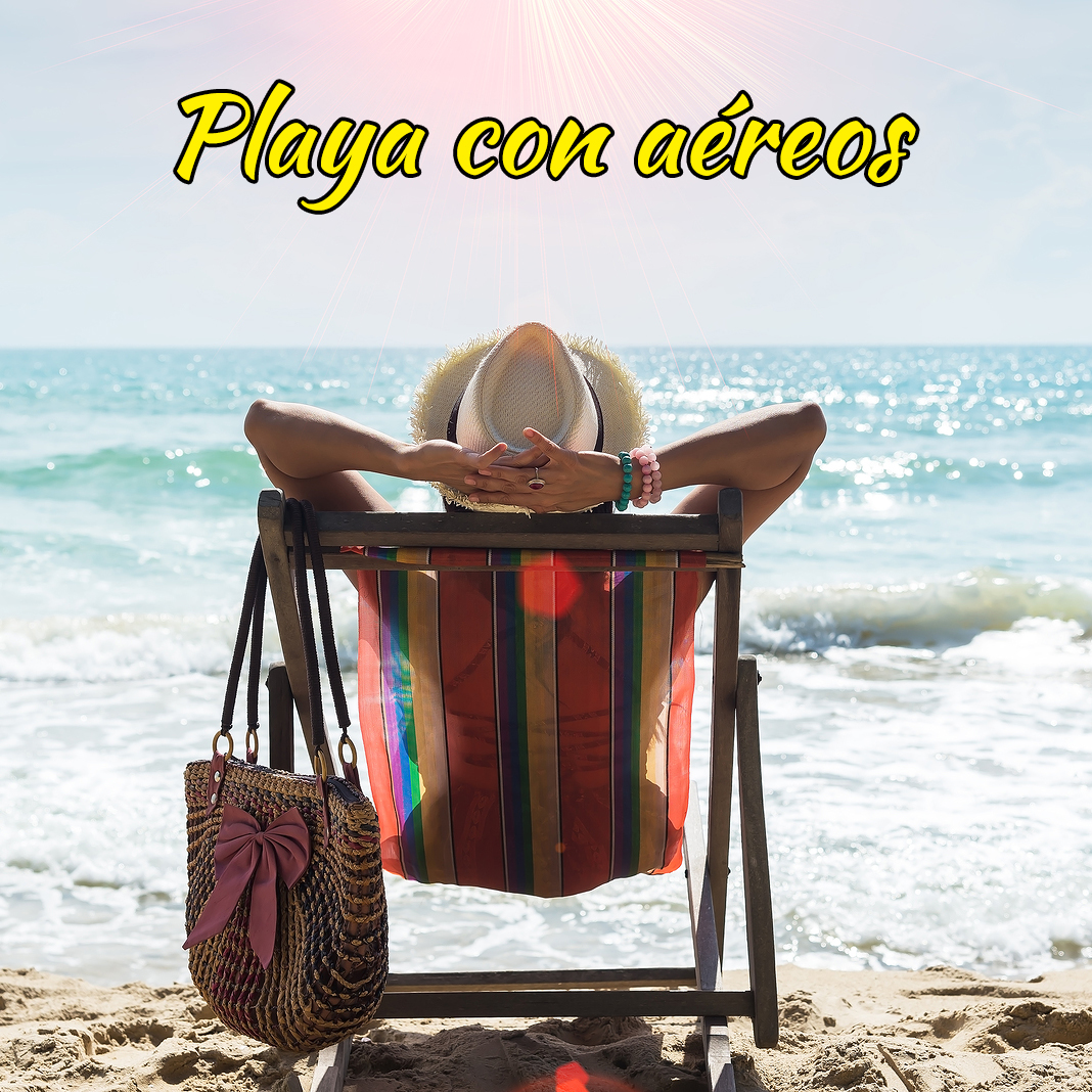 Playa con aéreos